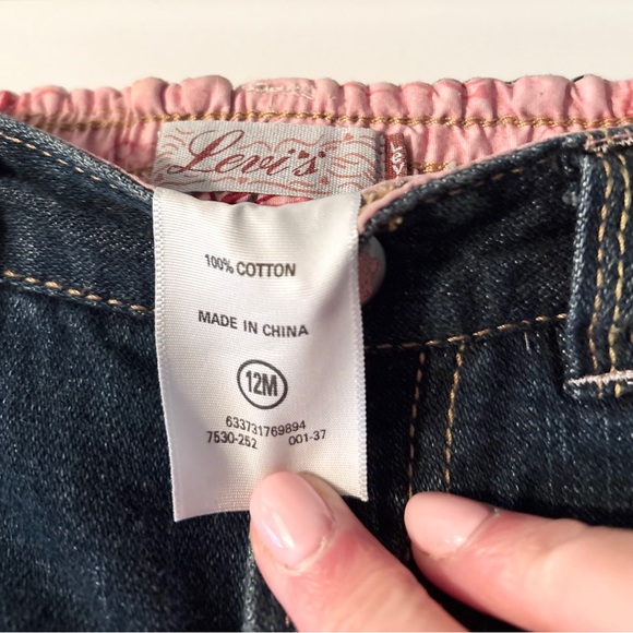 Levi’s Blue Denim Jeans 12 Months Fit And Flare Blue Jeans Stretch Waist - Picture 2 of 3